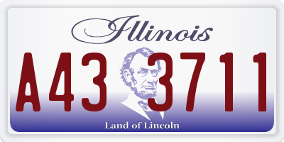 IL license plate A433711