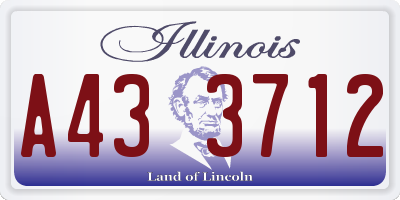 IL license plate A433712