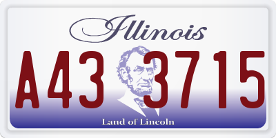 IL license plate A433715