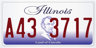 IL license plate A433717