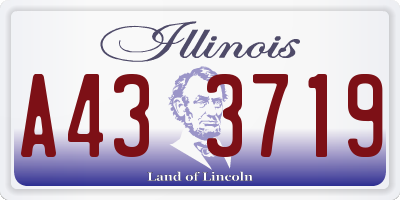 IL license plate A433719