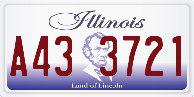 IL license plate A433721