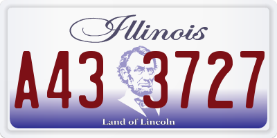 IL license plate A433727