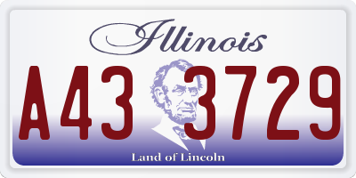 IL license plate A433729
