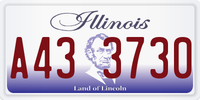 IL license plate A433730
