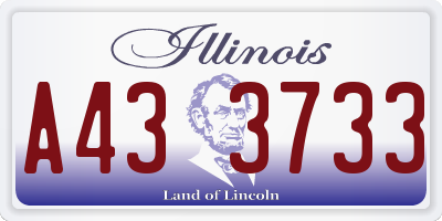 IL license plate A433733