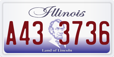 IL license plate A433736