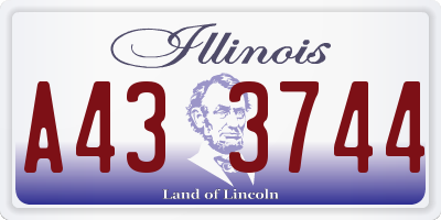 IL license plate A433744