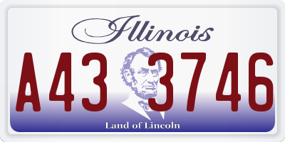 IL license plate A433746