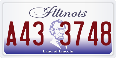 IL license plate A433748