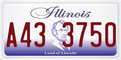IL license plate A433750