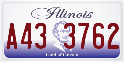 IL license plate A433762