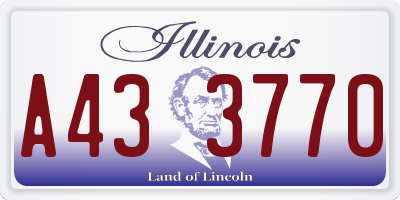 IL license plate A433770