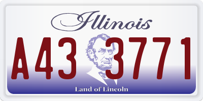 IL license plate A433771