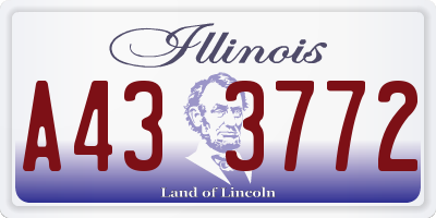 IL license plate A433772