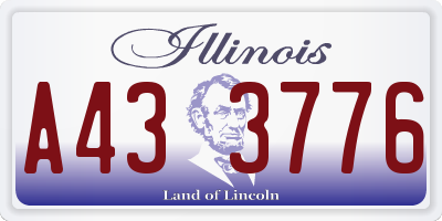 IL license plate A433776
