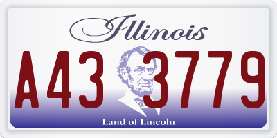 IL license plate A433779