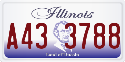 IL license plate A433788
