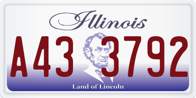 IL license plate A433792