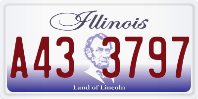 IL license plate A433797