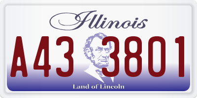 IL license plate A433801