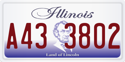 IL license plate A433802