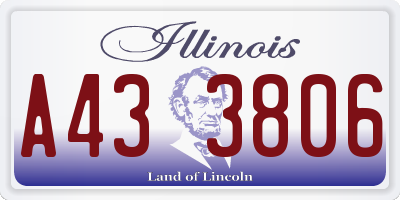 IL license plate A433806