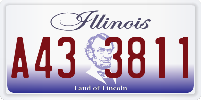 IL license plate A433811