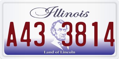 IL license plate A433814
