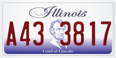 IL license plate A433817