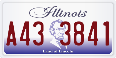 IL license plate A433841