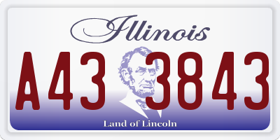 IL license plate A433843