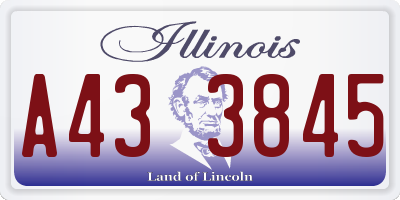 IL license plate A433845