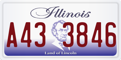 IL license plate A433846