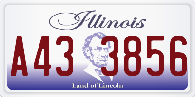 IL license plate A433856