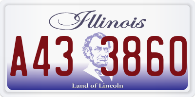 IL license plate A433860
