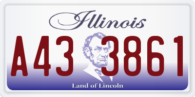 IL license plate A433861