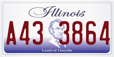 IL license plate A433864