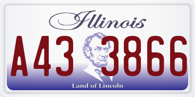 IL license plate A433866