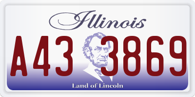 IL license plate A433869
