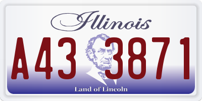 IL license plate A433871