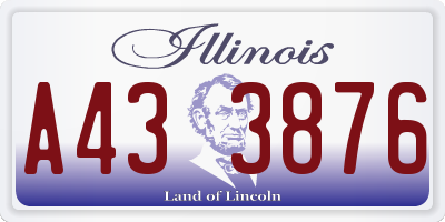 IL license plate A433876