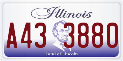 IL license plate A433880