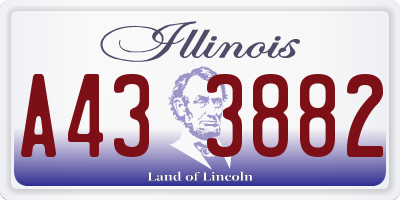 IL license plate A433882