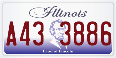 IL license plate A433886