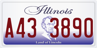 IL license plate A433890