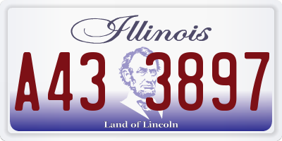 IL license plate A433897