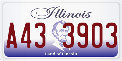 IL license plate A433903