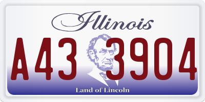 IL license plate A433904