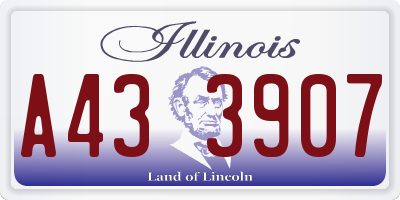 IL license plate A433907